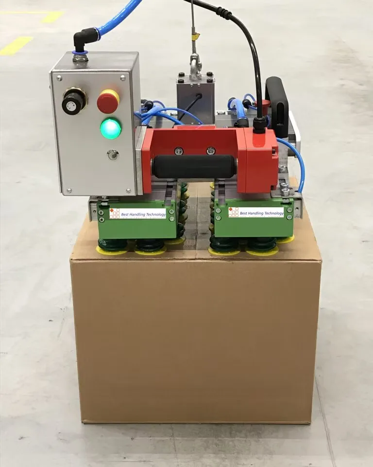 Handle boxes and crates with vacuum lifters at cycle time