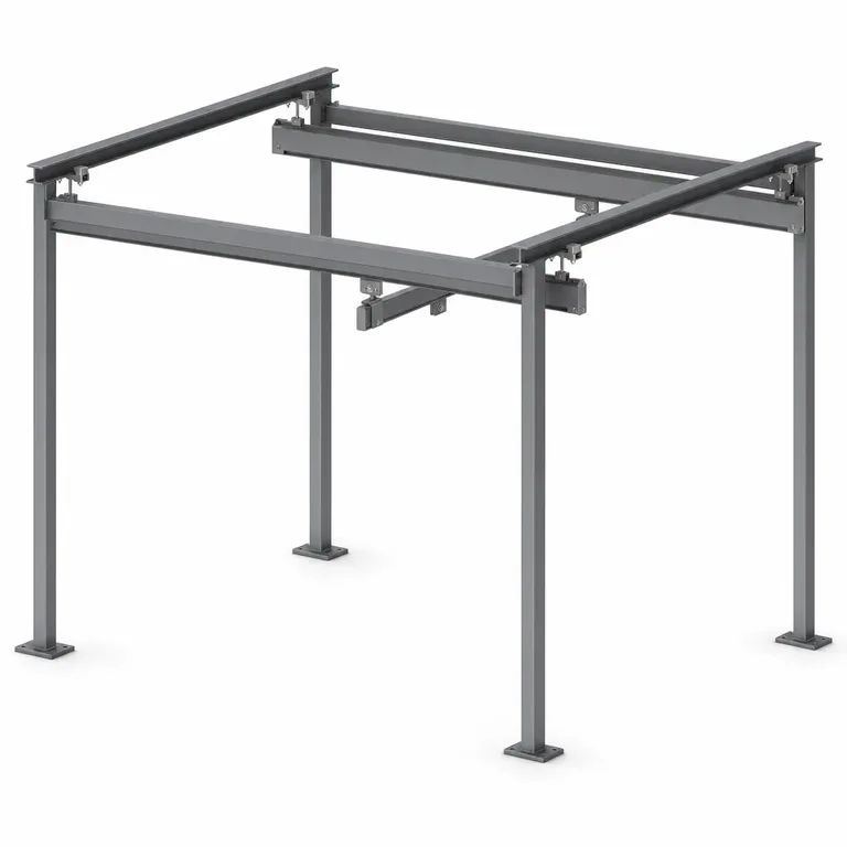 ezzLINKrack: portal or bridge system spanning work areas.